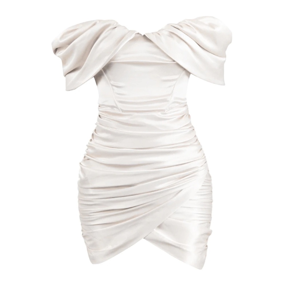 LEAU Divine Satin Corset Dress - Ivory